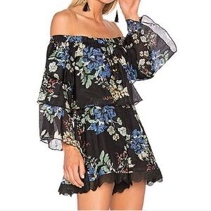N/ Nicholas Off the Shoulder Floral Romper Size 4